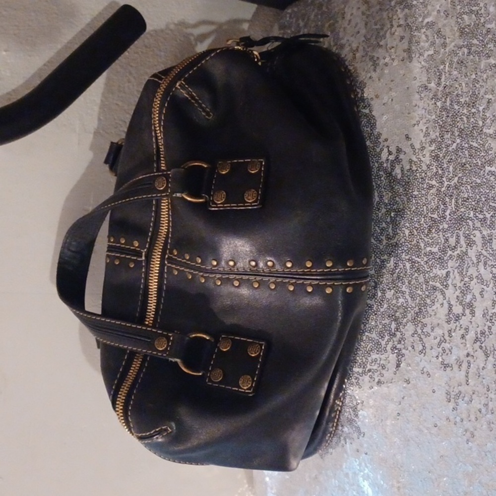 Michael Kors black leather purse boho